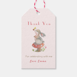 かわいいバニーベビー誕生日ありがとう ギフトタグ