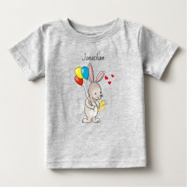 かわいいバニーベビーTシャツ ベビーTシャツ