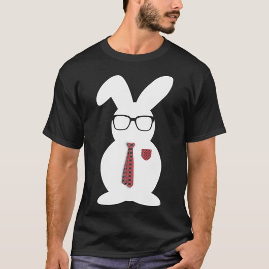 かわいいバニーボウタイイースターデー Tシャツ (正面)