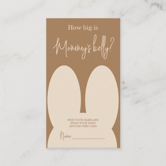 かわいいバニーママの腹の大きさ エンクロージャーカード (正面)