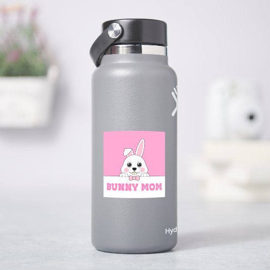 かわいいバニーママピンク シール (HydroFlask)