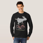 かわいいバニーラビットオンバイクサイクリング自転車&ギフト Tシャツ (正面フル)