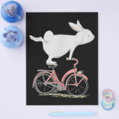 かわいいバニーラビットオンバイクサイクリング自転車 チラシ (シングル)