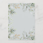 かわいいバニーラビットグリーンリースブックスベビー エンクロージャーカード (裏面)