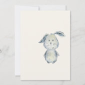 かわいいバニーラビットニュートラルベビーシャワー 招待状 (裏面)