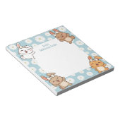 かわいいバニーラビットパーソナライズされた(ユダヤ教の)バル・ミツバーノートパッド ノートパッド (アングル)