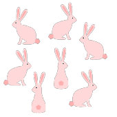 かわいいバニーラビットピンクパーソナライズされた色 トドラーTシャツ