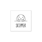 かわいいバニーラビットピーク名前をカスタムする2 ラバースタンプ (インプリント)