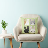かわいいバニーラビットリバーシブル クッション (椅子)