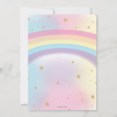 かわいいバニーラビット1stバースデーガールサンキューカード 招待状 (裏面)