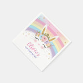 かわいいバニーラビット1st誕生日パーティーセルベトス スタンダードカクテルナプキン (角)