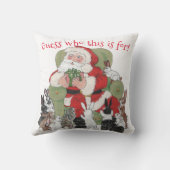 かわいいバニーラビット&サンタクリスマスデコおもしろいア クッション (裏面)