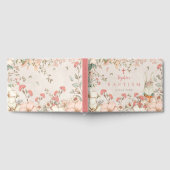 かわいいバニーリーフガール赤面バプテスマ ゲストブック (全面)