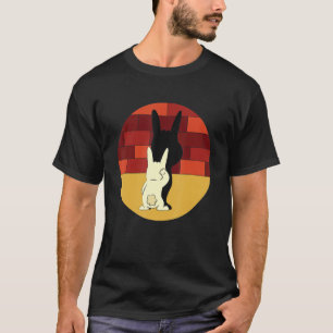 かわいいバニーロックスターシャドー幻想ユーモア Tシャツ