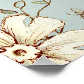 かわいいバニーヴィンテージウェルカムベビーシャワーパウダーブルー ポスター (角)