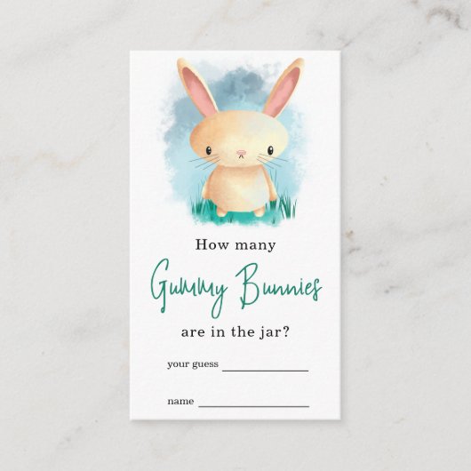 かわいいバニー何枚グミのバニーのゲーム エンクロージャーカード (正面)