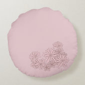 かわいいバニー子猫の動物の友人ピンクの女の子の子 ラウンドクッション (裏面)