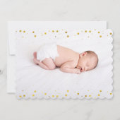 かわいいバニー少年の写真1歳の誕生日 招待状 (裏面)