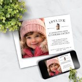 かわいいバニー幼稚園卒業 招待状