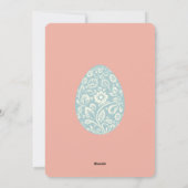 かわいいバニー復活祭グリーティングフォトカード シーズンカード (裏面)