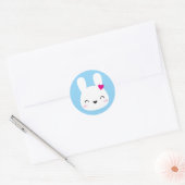 かわいいバニー感情 ラウンドシール (封筒)
