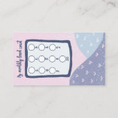 かわいいバニー月刊本の数ロイヤリティカード ロイヤリティカード (裏面)