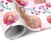 かわいいバニー柄 ラッピングペーパー (ロールコーナー)