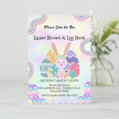 かわいいバニー狩りエッグディノハッピーイースターデイパーティー 招待状 (スタンド正面)