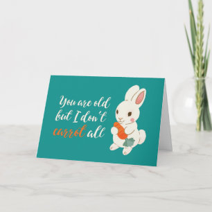 かわいいバニー私はニンジンすべてのおもしろい誕生日 カード