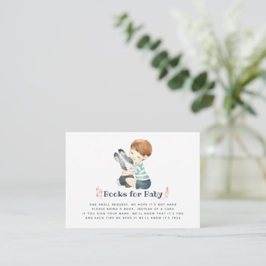 かわいいバニー秋 – 秋赤ちゃんシャワー予約リクエスト エンクロージャーカード (スタンド正面)