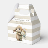 かわいいバニー花付きベビーシャワー フェイバーボックス (裏面サイド)