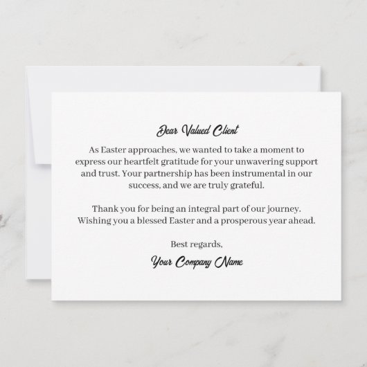 かわいいバニー芸術的ハッピーイースターグリーティングカード シーズンカード (裏面)