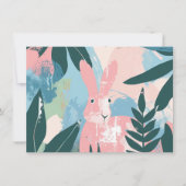 かわいいバニー芸術的ハッピーイースターグリーティングカード シーズンカード (正面)