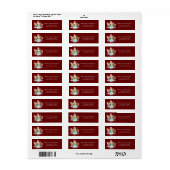 かわいいバニー赤ちゃんシャワーブルゴーニュ ラベル (フルシート)