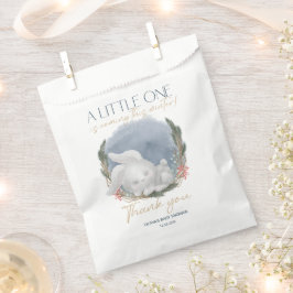 かわいいバニー雪の冬の赤ちゃんシャワー フェイバーバッグ