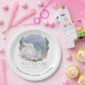 かわいいバニー雪の冬の赤ちゃんシャワー ペーパープレート (パーティー)