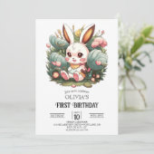 かわいいバニー1th誕生日デジタル 招待状 (スタンド正面)