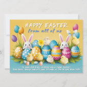 かわいいバニー・イースターからカラフル。 シーズンカード (正面)