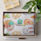 かわいいバニー、イースターバスケットと卵のデコパージュ 薄葉紙 (ギフト)