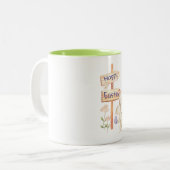 かわいいバニー&エッグハッピーイースター ツートーンマグカップ (正面左)