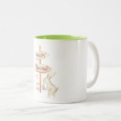 かわいいバニー&エッグハッピーイースター ツートーンマグカップ (正面右)