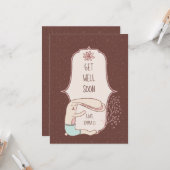 かわいいバニー カード (正面/裏面インサイチュ)