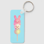 かわいいバニー、クマ、カエル団子 キーホルダー (裏面)