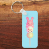 かわいいバニー、クマ、カエル団子 キーホルダー (正面)