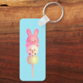 かわいいバニー、クマ、カエル団子 キーホルダー (裏面)