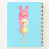 かわいいバニー、クマ、カエル団子 ノートブック (裏面)