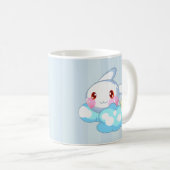 かわいいバニー、クラウド&スターカスタム コーヒーマグカップ (正面右)