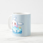 かわいいバニー、クラウド&スターカスタム コーヒーマグカップ (正面左)