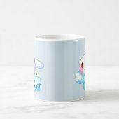 かわいいバニー、クラウド&スターカスタム コーヒーマグカップ (中央)