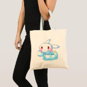 かわいいバニー、クラウド&スターカスタム トートバッグ (正面(商品))